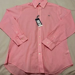 Pink/Coral Whale Dress Shirt Vineyard Vines